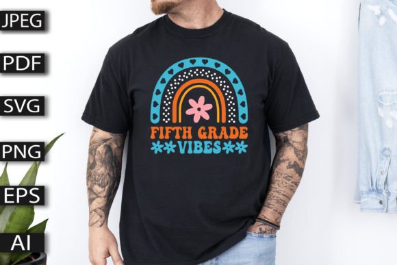 Fifth Grade Vibes T-shirt Design: Capturing the Spirit of School Life