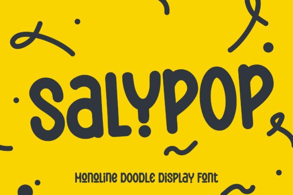 Salypop: A Modern Monoline Doodle Font