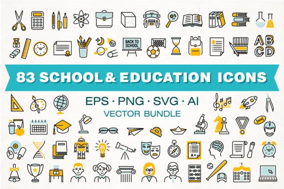 School and Education Color Icons: A Visual Toolkit