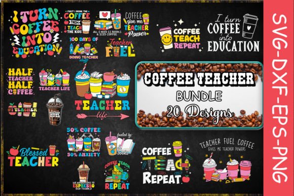 Teacher Coffee SVG Bundle: Designs for Educators
